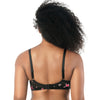 Casey Plunge Molded T-Shirt Bra - Black w/ Rose Print