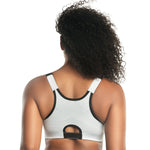 Parfait Lingerie Sports Bra Wave Wire-free Zip Front Sports Bra - Silver