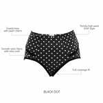 Parfait Lingerie Charlotte High Waist Brief - Black Dot