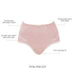 Parfait Lingerie Charlotte High Waist Brief - Petal Pink Dot