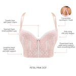 Parfait Lingerie Charlotte Longline Bra - Petal Pink Dot