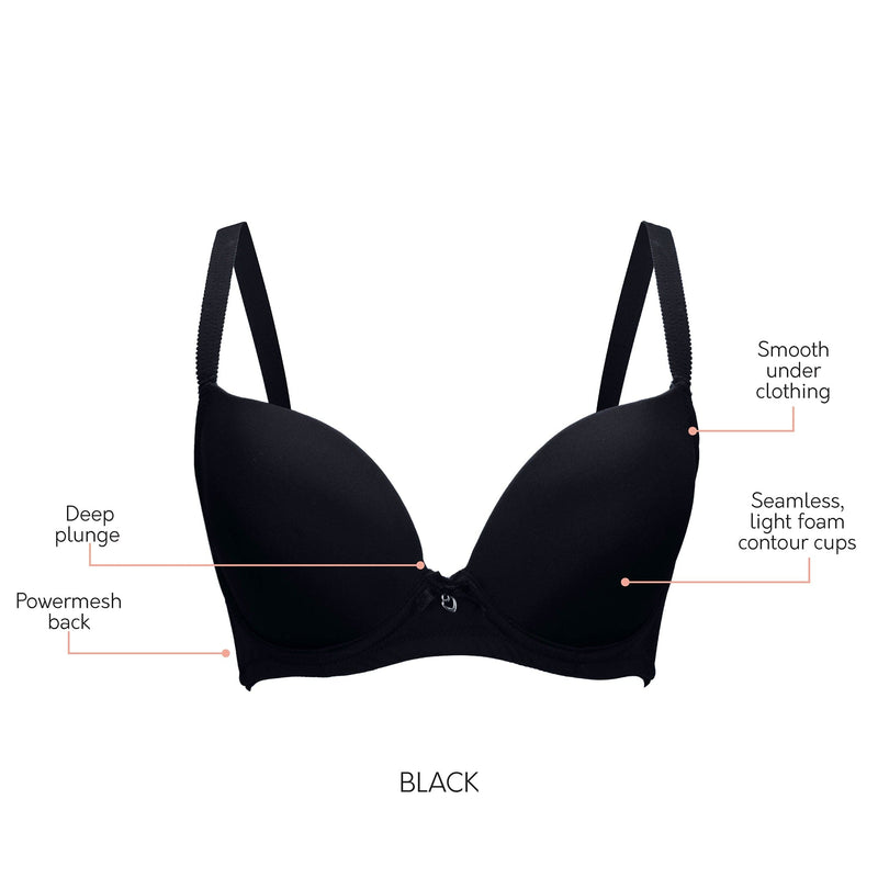 Parfait Lingerie T-shirt Bra Jeanie Plunge T-shirt Bra - Black