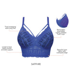 Parfait Lingerie Mia Lace Wire-Free Lace Bralette - Sapphire