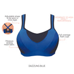 Parfait Lingerie Sports Dynamic Mid-High Impact Sports Bra - Dazzling Blue