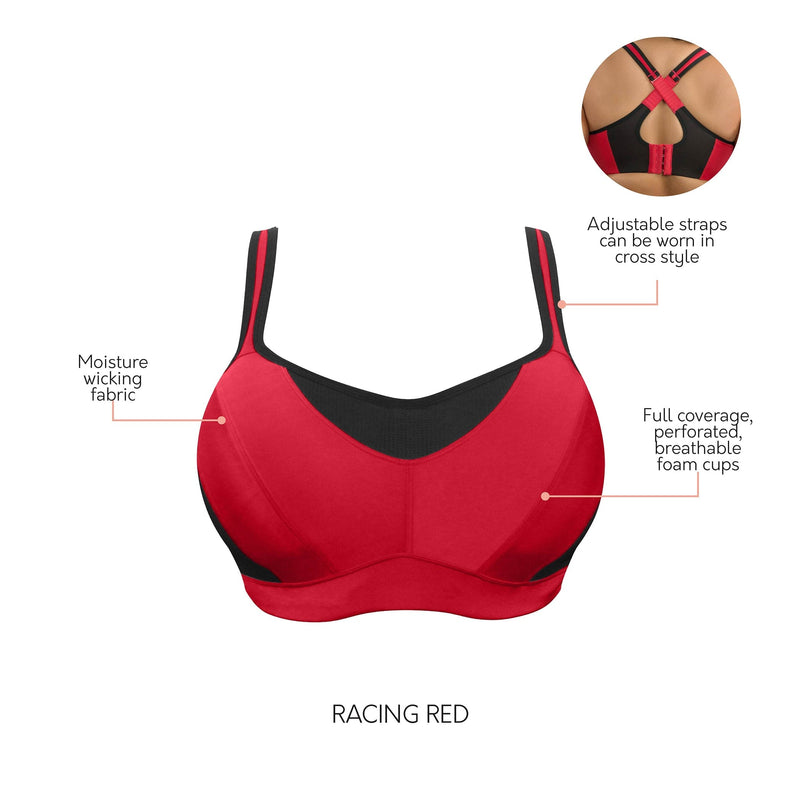 Parfait Lingerie Sports Dynamic Mid-High Impact Sports Bra - Racing red