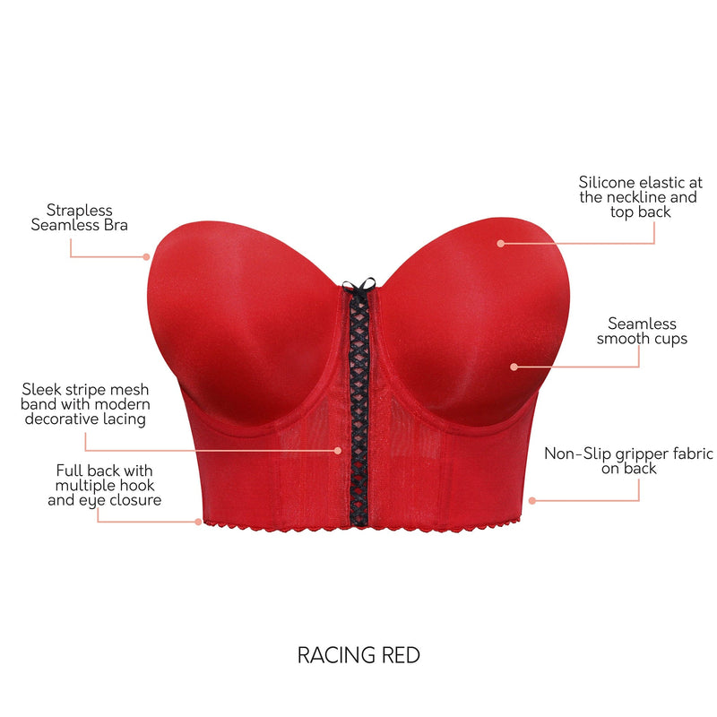 Parfait Lingerie Shea Longline Strapless Bra - Racing Red