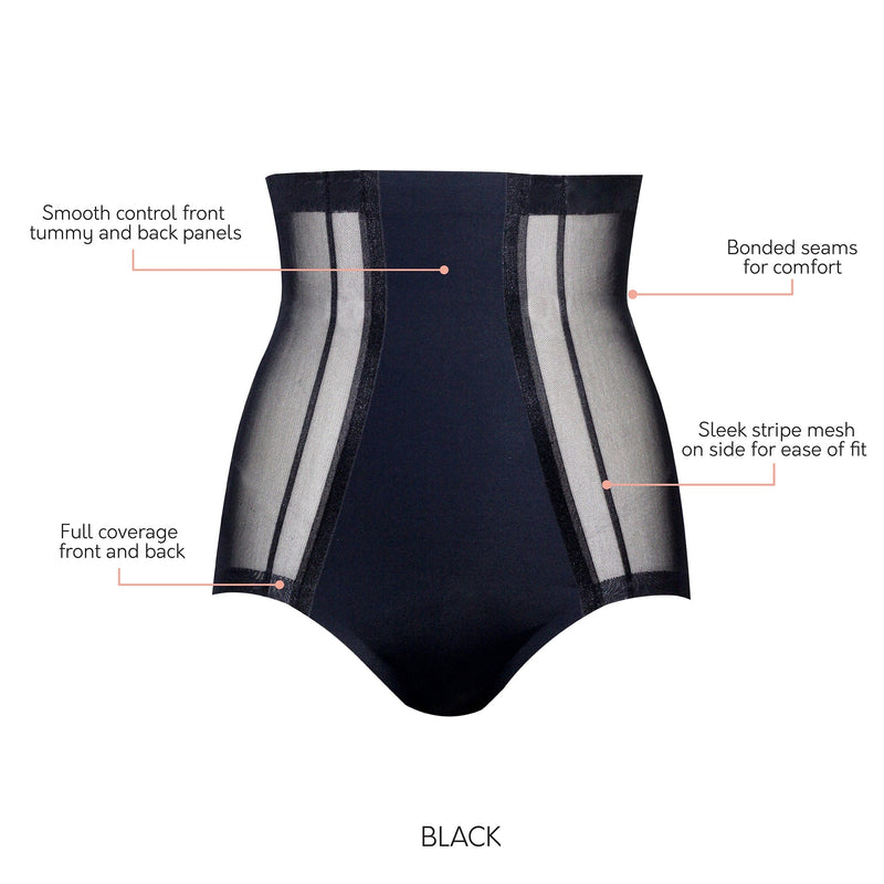 Parfait Lingerie Shea High Waist Slimmer Brief - Black