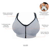 Parfait Lingerie Sports Bra Wave Wire-free Zip Front Sports Bra - Silver