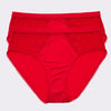 Parfait Lingerie Bralette Micro Dressy French Cut Panty (2 Pack)  - Racing Red